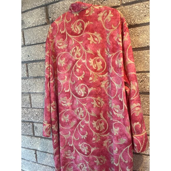 Mary McFadden Saks Fifth Avenue Vintage Velvet Floral Maxi Dress M - Picture 9 of 9